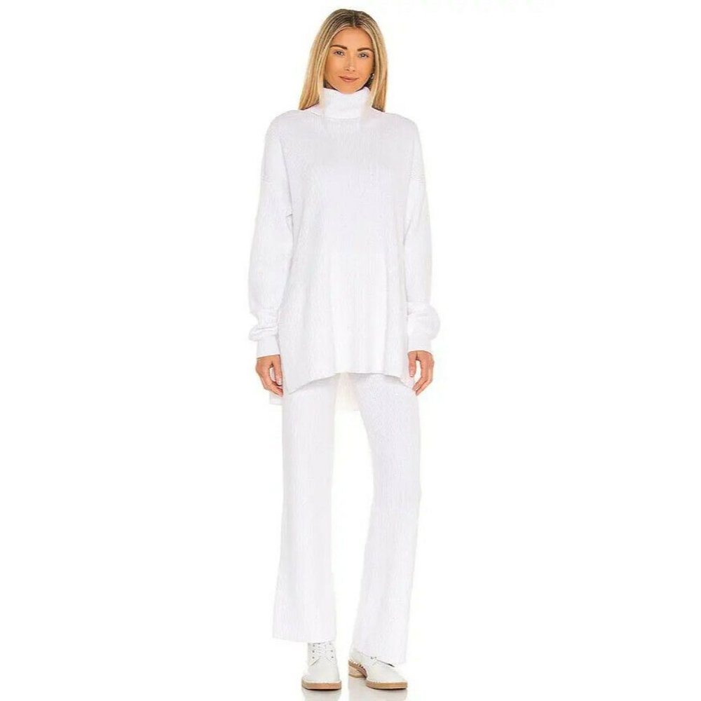 Adam Selman Sport Carbon38 Sequin Rib Knit Lounge SET Pants AND Sweater S